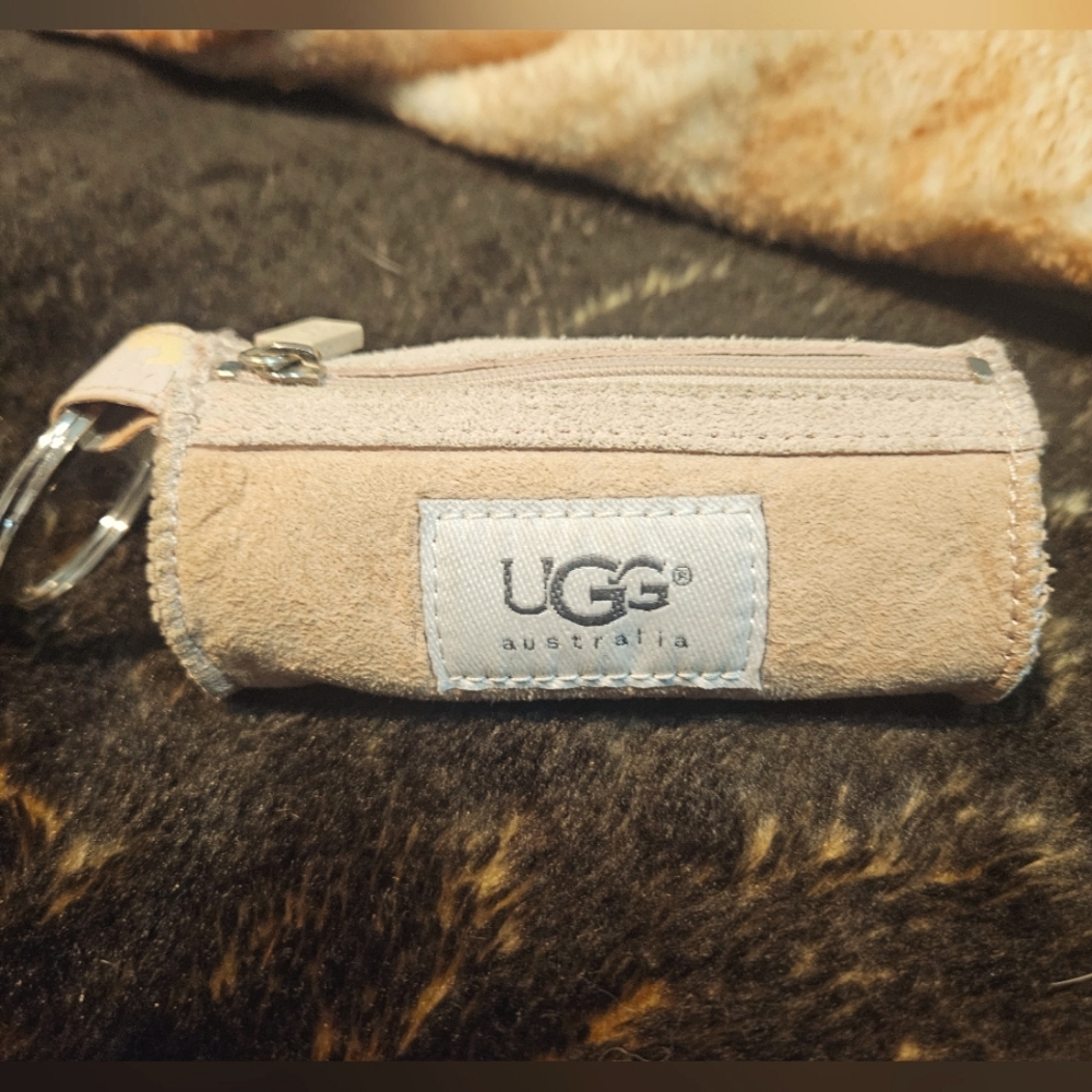 UGG Mini Barrel Style Duffle Bag Keychain Fob Pouch